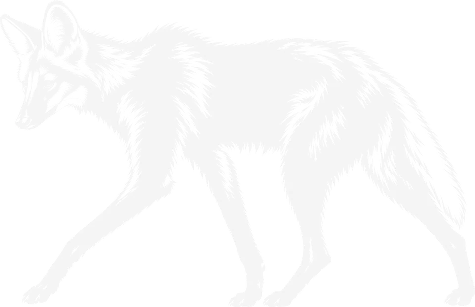 Ilustração do lobo-guará, animal símbolo do Movimento Brasil Grande